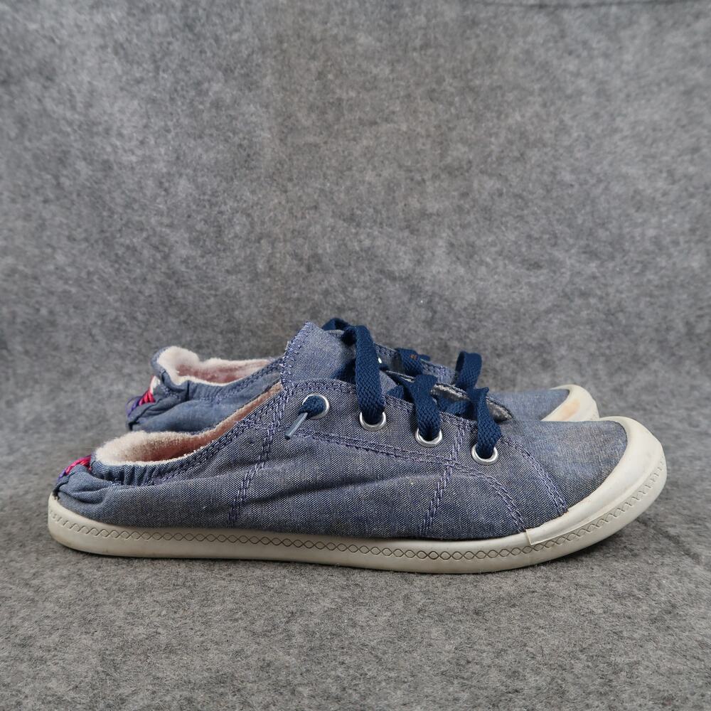 Time and Tru Shoes Womens 6.5 Casual Slip On Sneaker Cruisers Comfort Flat Blue